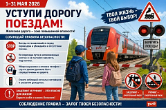 На железной дороге стартовал детский месячник «Уступи дорогу поездам!»